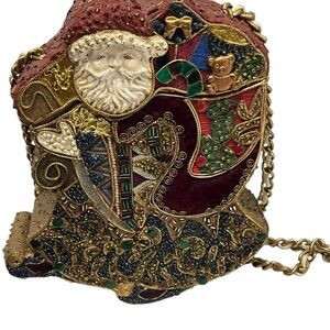 Rare Vintage Mary Frances Santa Bag